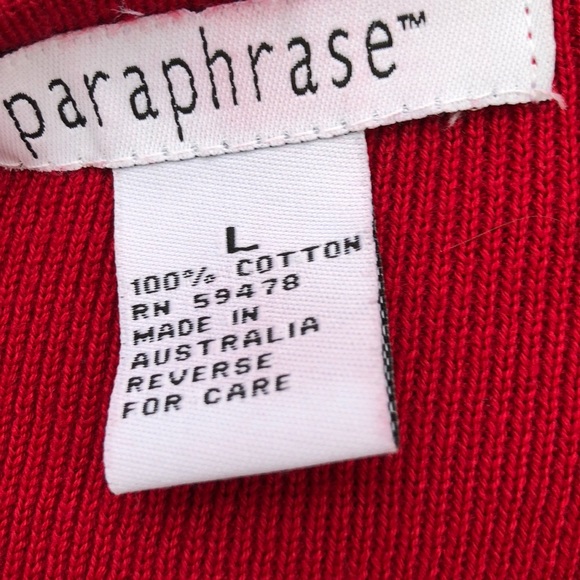 Paraphrase women’s red cardinal sweater - Picture 5 of 5